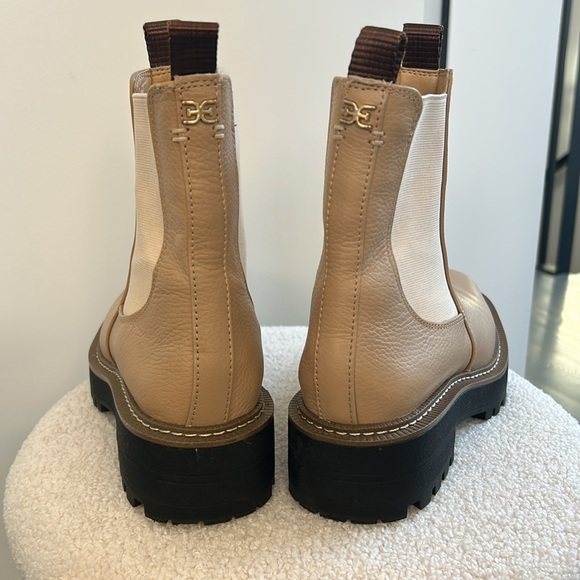 Sam Edelman Laguna Sesame Leather Chelsea Boot Waterproof Lug Sole 6.5 N… - Picture 2 of 14